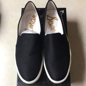 Sam Edelman Elton Slip On Sneakers- Black Silk 9.5
